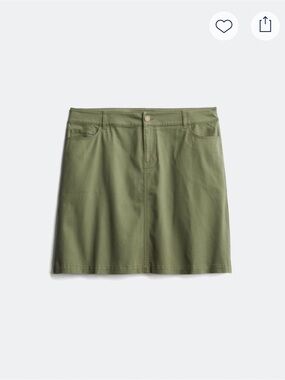 Market & Spruce Tandy Mini Skirt Size 18W Olive Green